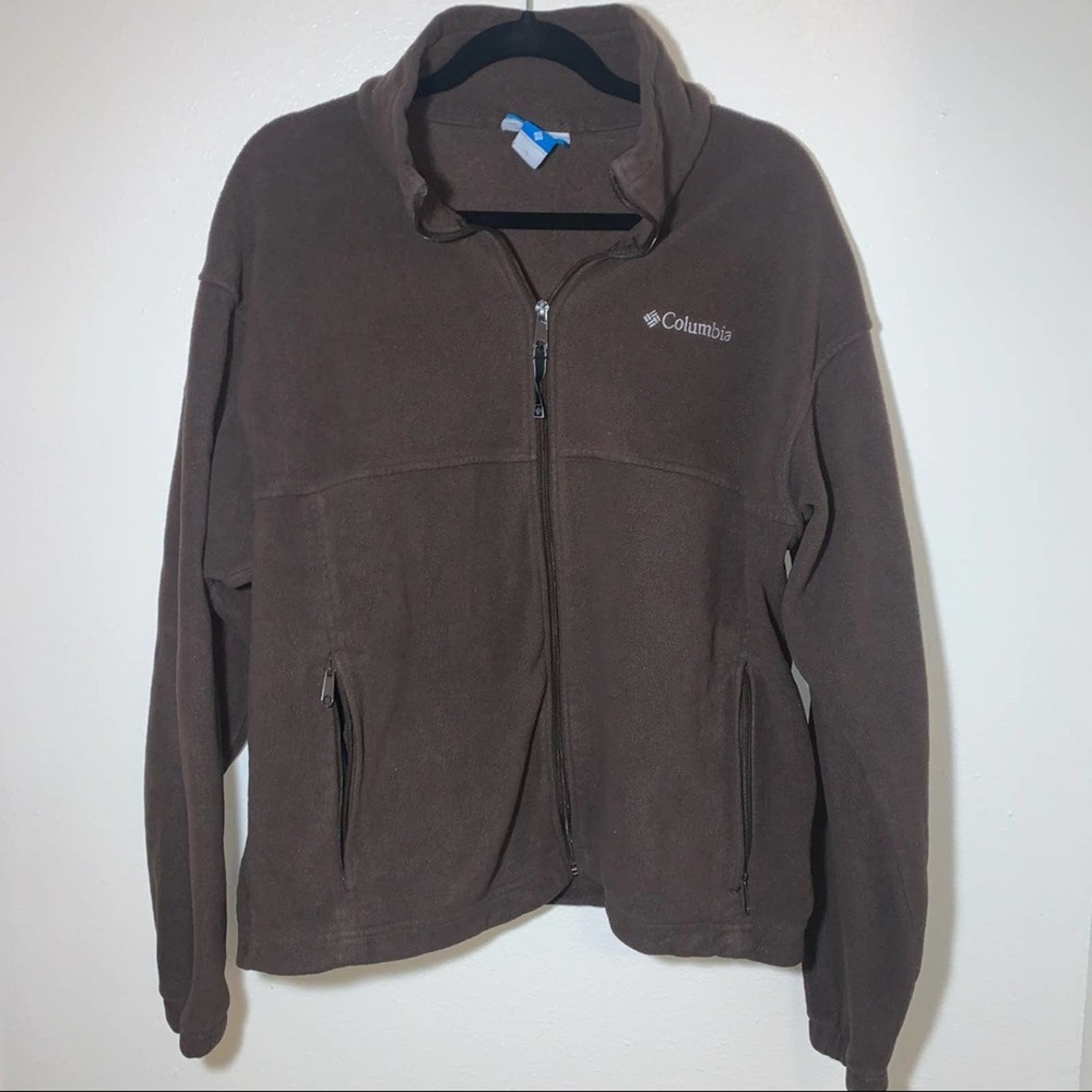 Columbia Brown Fleece Zip Up Jacket